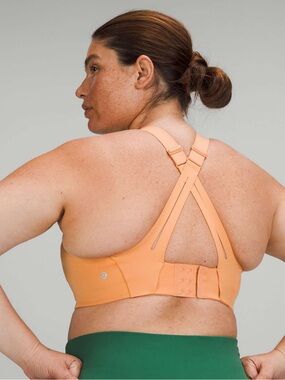 LULULEMON AIRSUPPORT HIGH SUPPORT WARM APRICOT SPORTS BRA SZ 40D
